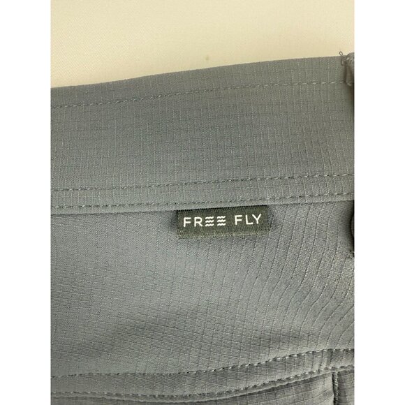 Free Fly Shorts Men's Size 36 utility II shorts chino performance zip pocket Blu - Picture 3 of 7